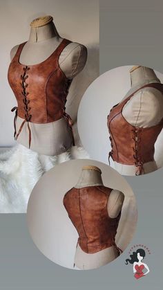 Vest Bodice, Viking Armour, Peasant Costume, Celtic Dress, Reindeer Costume, Women Leather Vest, Aged Clothing, Warrior Outfit