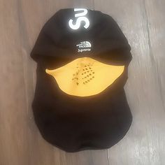 Supreme The Northface Balaclava Mask Used Yellow And Black Authentic Balaclava Mask, Supreme Accessories, Yellow And Black, Gold Black, Face Masks, North Face, The North Face, Mens Accessories, Mask