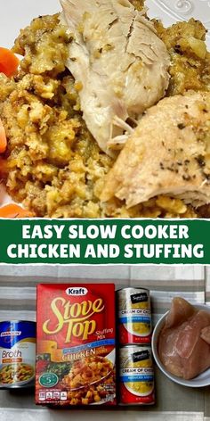 this easy slow cooker chicken and stuffing recipe is the best way to make it at home