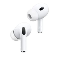 an image of two airpods that are in the shape of headset earphones