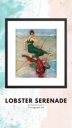 the cover of lobster serenade, with an image of a woman in green dress