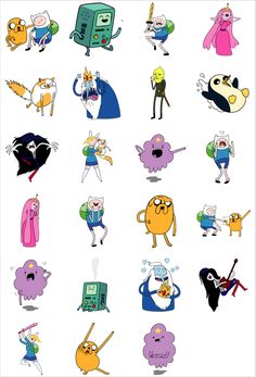 an image of cartoon characters with different expressions