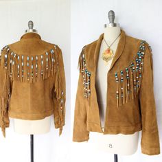 Reposhing This Item I Purchased From @Melraeb3. Loved It, But Ready To Rotate For Something New. Fits More Like A Large Than Xl. Questions? Leave A Comment Below! Western Jacket, Bead Leather, Suede Jacket, Rodeo, Blue Brown, Real Leather, Native American, Jackets & Coats, Jackets For Women