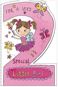 Greeting Card (Ukg798410) Fairy 2ND Birthday Card for A Special Girl - from The Carlton Cards Range - with A Flittered Finish : Amazon.co.uk: Stationery & Office Supplies Happy 2nd Birthday Girl, Birthday Card For Nephew, Happy Birthday Girls, Watercolor Birthday Cards, Happy Birthday Celebration, Girl Birthday Cards, Watercolor Birthday, Girl 2nd Birthday, Happy 2nd Birthday