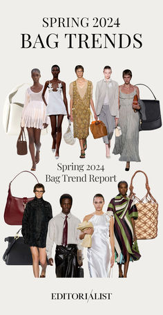 From Bottega Veneta to Victoria Beckham, Spring 2024's bag trends are both familiar and fresh. Read the ones we’re charting. Bags For Summer 2024, Handbag 2024 Trend, Trendy Bags 2024 Summer, Luxury Bags 2024, Spring 2024 Handbag Trends, Designer Bags 2024 Trends, Spring Handbags 2024, Summer Bags 2024 Trends, Spring Bags 2024