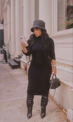 Nichole Lynel, Winter Fashion Outfits Casual, Looks Black, Classy Casual Outfits, Black Women Fashion, All Black Outfit, Fall Fashion Outfits