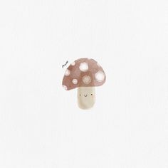 a mushroom with polka dots on it's head