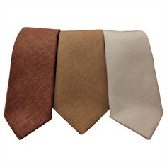 Hopsack linen neckties, resembling burlap they are not soft and shiny, rather coarse and without sheen, loosely woven with raised threads, this linen rayon blend necktie is loaded with character. Choose from white, vanilla, chocolate, ginger, spicy, black or almond. If you are not sure which color to choose, swatches are available here https://www.etsy.com/listing/224429527 Our standard tie measures 3.5 inches wide and our skinny tie is 2.5 inches wide at the bell. Both are nearly 60 inches long Classic Brown Ties For Wedding, Classic Brown Wedding Ties, Classic Brown Neckwear With Ties, Luxury Brown Ties For Work, Elegant Brown Adjustable Ties, Make A Bow Tie, Wine Colored Dresses, Sea Blue Color, Wedding Hair Up