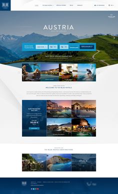 an image of the website design for a travel company