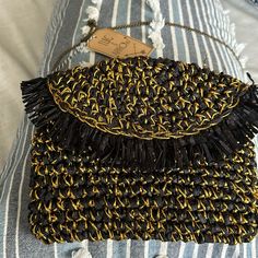 Made In India Long Antique Brass Chain Woven Raffia, Bag Chain, Gold Threads, Brass Chain, Black And Gold, Gold Black, Antique Brass, Bag Lady, Brass