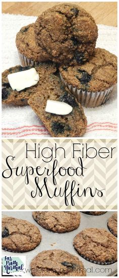 high fiber and superfood muffins recipe