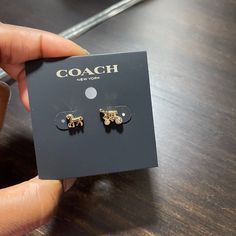 Coach Horse And Carriage Earrings Brand New Never Worn Color: Gold Luxurious Earrings, Coach Earrings, Horse Earrings, Horse And Carriage, Coach Jewelry, Light Weight Jewelry, Jewelry Lookbook, Summer Jewelry, Earrings Color