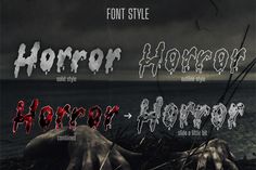 the font styles for horror movies