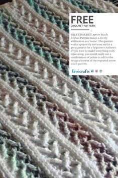 a crocheted blanket is shown with the text free crochet pattern on it