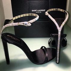 Snake Heels, Ysl Sandals, High Heels Boots, Ysl Heels, By Any Means Necessary, Ysl Shoes, Glitter Shoes, Prom Shoes, Dream Shoes