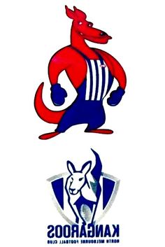 two kangaroos are depicted in this logo design for the north mellow football club