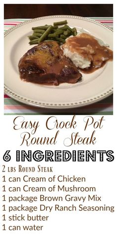 the recipe for easy crock pot round steak