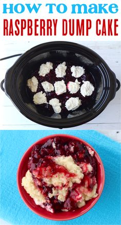 how to make raspberry cheesecake dump cake