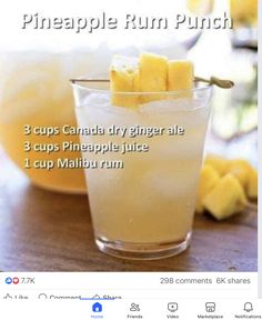 pineapple rum punch recipe on instagram