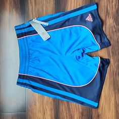 Adidas Boys Shorts Size Medium 10/12 New With Tags Casual Adidas Blue Athletic Shorts, Casual Blue Adidas Athletic Shorts, Adidas Blue Athletic Shorts With Built-in Liner, Adidas Blue Athletic Shorts For Sports, Adidas Blue Sports Shorts, Adidas Blue Cotton Shorts, Adidas Blue Shorts, Adidas Bottoms, Boys Shorts