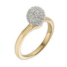 A ball design and sparkling round-cut diamonds makes this ring a captivating accessory. Click on this JEWELRY & WATCHES GUIDE to learn about fit, styles, materials and more!Ring Details: Width: .65 in. Metal: yellow rhodium-plated sterling silver, sterling silver Diamond Details: Total weight: 1/4 ct. Cut: round Clarity: I2-I3 Setting: prong Image(s) may be enlarged to show detail.Diamond weights are approximate. Diamond total weights may vary between .01 and .08 ct. Some diamonds have fewer tha Dazzling Round Crystal Ring With Pave Setting, Diamond Cut Dome Ring, White Gold Crystal Ring With Single Cut Diamonds, Diamond White Crystal Ring With Pave Setting, Dazzling Dome Ring With Brilliant Cut, Crystal Ring With Single Cut Diamonds, Dome Ring With Pave Setting For Wedding, White Gold Crystal Ring With Pave Setting, Wedding Dome Ring With Pave Setting