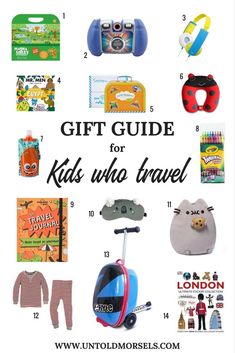 the gift guide for kids who travel with their own children's toys and books