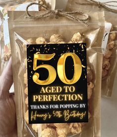 a bag of 50 aged to perfection thanks for popping by honey's 50th birthday