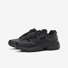 Size: 8 Wide Condition: New With Box Black Synthetic Sneakers For Work, Black Synthetic Sneakers For Office, Classic Black Sneakers For Work, Shoes Fila, Slip Resistant Shoes, Fila Shoes, Fashion Inspo, Women Shoes, Sneakers