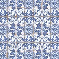 a blue and white tile pattern