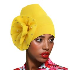 PRICES MAY VARY. African turban for women is crafted from premium fabric, soft and breathable, comfortable to wear. Proper size: the head circumference is 23 inches/ 58 cm and has nice elasticity, one size fits most people, you can adjust the headwear as you need. Vintage headwrap hat is stylish and elegant ,you'll be a graceful lady when you wear them,it can match with many clothes, which makes people shine. Women flower turban is suitable for the pursuit of fashion ladies.Fashion women essenti Adjustable Yellow Headwrap For Spring, Elegant One Size Turban For Beach, Elegant One Size Beach Turban, Elegant One-size Beach Turban, One Size Spring Beach Turban, Adjustable Yellow Turban For Summer, Spring Beach Turban Adjustable, Fitted Yellow Turban, African Turban