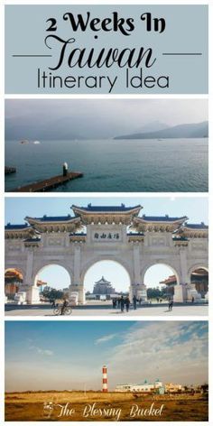 three different images with the words, 2 weeks in taiwan library idea and an image of a