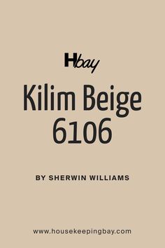 the cover of killn beige 6106 by sherwin williams,