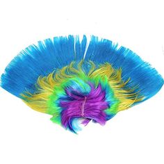 Unisex Multi Coloured Rainbow Mohawk Punk Wig For Fancy Dress Rocker Costume - Brought to you by Avarsha.com Rainbow Mohawk, Mohawk Wig, Rocker Costume, Punk Mohawk, Mohawk Hair, Night Club Bar, Br Style, Punk Design, Mohawk Hairstyles