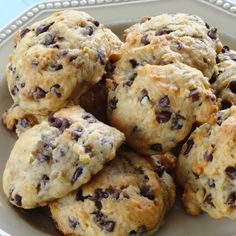 chocolate chip cookies piled on top of each other