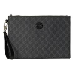 Gucci Pouch With Interlocking G 'Black' 672953-92TCN-1000 Black Gucci Pouch Bag, Luxury Wallets With Branded Hardware For Travel, Designer Black Pouch For Daily Use, Luxury Travel Wallet With Branded Hardware, Classic Gucci Wallet For Travel, Classic Gucci Travel Wallet, Designer Black Pouch For Travel, Luxury Black Pouch Wallet, Designer Black Leather Pouch