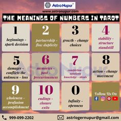 the meanings of numbers in tarot