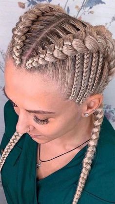 White Girl Braids, Hair Braid Patterns, Viking Hair, Cute Braided Hairstyles, Nice Hair, Cool Braids, Cornrow Hairstyles, Hairdo For Long Hair, Braided Hair