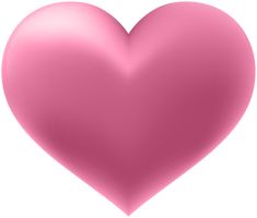 a large pink heart shaped object on a white background with clipping area for text