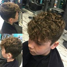 Tightly Permed Short Hair - Wavy Short Hair Perm, Haircuts Wavy, Loose Perm, Hairstyles Boy, Cool Blonde Hair Colour, Mens Perm, Different Types Of Curls, Hair Perm, Blonde Hair Boy