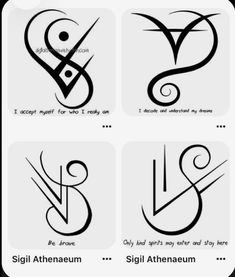 four different types of calligraphy