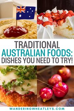 australia food with the words traditional australian foods dishes you need to try