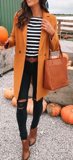 Vinter Mode Outfits, Fall Fashion Coats, Skirt Diy, Orange Coat, 30 Outfits, Fall Outfit Ideas