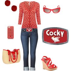 "Summer Rockabilly Cocky Belt Buckle look" by classic-hardware on Polyvore Rockabilly Clothes, Mode Pin Up, Rockabilly Mode, Rockabilly Baby, Rockabilly Looks, Mode Rock, Estilo Pin Up, 1950s Outfits, Pinup Style