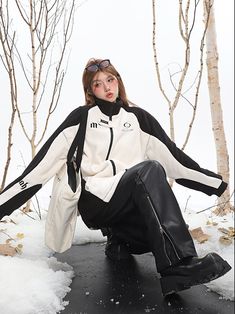 Size(cm) Length Shoulder Bust Sleeve M 65 57 124 51 L 66 58 128 52 XL 67 59 132 53 Size: M L XL Color Category: White Season of the Year: Winter 2022 Sleeve Length: Long Sleeve Thickness: plus velvet shirt length: Medium Material composition: other materials Winter Long Sleeve Track Jacket For Streetwear, Urban Style Long Sleeve Winter Track Jacket, Urban Long Sleeve Winter Track Jacket, Urban Long Sleeve Track Jacket, Oversized Techwear Track Jacket For Winter, Cotton Patchwork Long Sleeve Track Jacket, Cotton Long Sleeve Track Jacket With Patchwork, Long Sleeve Cotton Track Jacket With Patchwork, Winter Long Sleeve Track Jacket