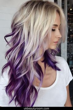 hair color ideas|hair color ideas for brunettes|haircolor highlights|hair colors ideashair color id Purple Blonde Hair, Purple Hair Highlights, Light Purple Hair, Dark Purple Hair, Purple Ombre Hair, Bold Hair Color, Hair Color Unique, Beautiful Hair Color