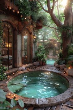 15 Stunning Plunge Pool Ideas For Small Yards Backyard Herb Garden Ideas, Small Garden Pool, Plunge Pool Ideas, Art Deco Patio, Plunge Bath, Pool Ideas For Small Yards, Small Pools Backyard, Backyard Herb Garden, Ideas For Small Yards