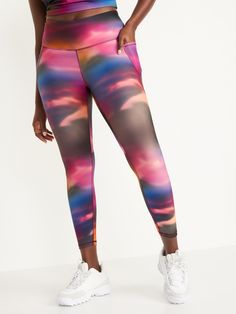 Power up your workout with PowerSoft leggings.  Light compression fabric meets a ridiculously smooth, peachy-soft feel.  Elasticized waistband.  On-seam side pockets.  Breathable, lightweight compression interlock fabric holds you in while sculpting High Stretch Bottoms With Ribbed Waistband For Training, High Waist Go-dry Sportswear Bottoms, Sporty Mid-rise Go-dry Bottoms, High Waist Sports Bottoms With Go-dry Technology, High Waist Go-dry Sports Pants, High Waist Go-dry Sports Bottoms, High Waist Go-dry Bottoms For Sports, Mid-rise Activewear With Ribbed Waistband For Workout, 4-way Stretch Yoga Pants With Ribbed Waistband For Sports