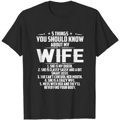 Wife T Shirts, Wife Tshirts, Husband Shirts, Diy Dollhouse Furniture, 5 Things, My Wife, The United States, Finding Yourself, T Shirts