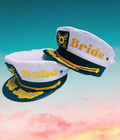 Welcome to our enchanting collection of Custom Name Bride Nautical Hats! 🌊⚓ Set sail on your wedding journey with these beautifully crafted nautical hats that blend timeless maritime style with personalized elegance. Our hats are the perfect accessory to celebrate your special day by the water, whether you're exchanging vows on a sandy beach or hosting a seaside reception. Each hat is carefully designed to capture the essence of nautical charm, featuring classic sailor motifs like anchors, ropes, and waves. What makes these hats truly one-of-a-kind is the option to personalize them with the bride's name, adding a unique touch that will make you feel like the captain of your own love story. Crafted with love and attention to detail, our Custom Name Bride Nautical Hats are not only stylish Bachelorette Beach Party, Bachelorette Beach, Maritime Style, Bachelorette Party Beach, Brides Babes, Beach Bachelorette, Set Sail, Bridal Shower Favors, Shower Favors