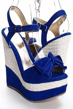 Wedges Shoes, Fun Heels, Blue Suede Shoes, Cute Heels, Girly Shoes, Shoe Boot Sandals, Fabulous Shoes, Pretty Shoes, Blue Suede